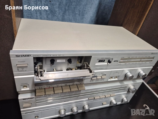 Sharp- SA-11H + RT-11H + Sharp колони – пълен ретро аудио комплект, мощен звук, снимка 5 - Аудиосистеми - 54357982