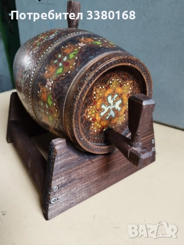 малко битово буренце пирографирано, снимка 2 - Форми - 52832186