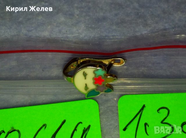 ИЗЯЩНА АНГЛИЙСКА СРЕБЪРНА ВИНТИДЖ АРТ ОБЕЦА СРЕБРО 925 с ЦВЕТЕН КЛЕТЪЧЕН ЕМАЙЛ РЪЧНА ИЗРАБОТКА 39955, снимка 6 - Обеци - 42475930