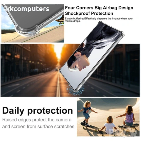 IMAK Прозрачен Калъф за ZTE nubia RedMagic 11 Air 5G - TPU, Airbag, Отвор за ремък, Прозрачен, снимка 5 - Калъфи, кейсове - 53944677