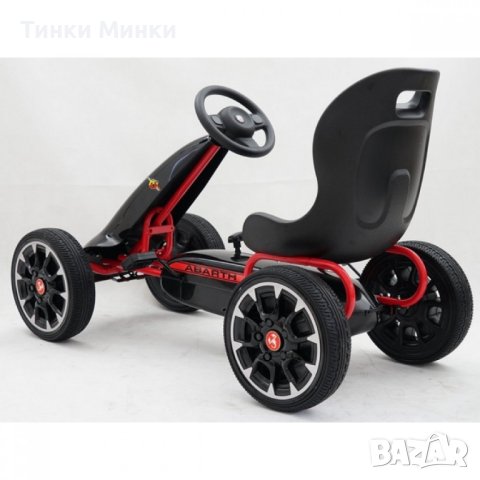 Картинг с меки гуми лицензиран модел ABARTH PEDAL GO KART / цвят - черен

, снимка 3 - Детски велосипеди, триколки и коли - 42209727