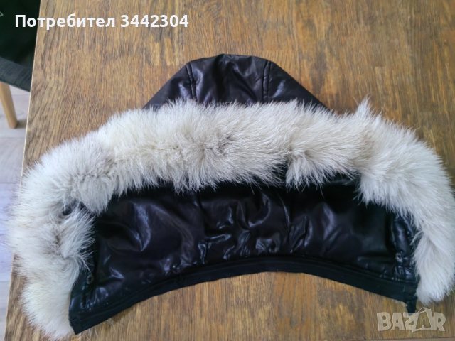 Естествен пух с качулка