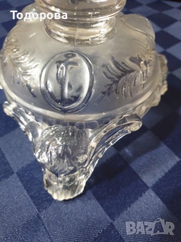 Кристален  свещник с религиозни мотиви, снимка 6 - Антикварни и старинни предмети - 42612534