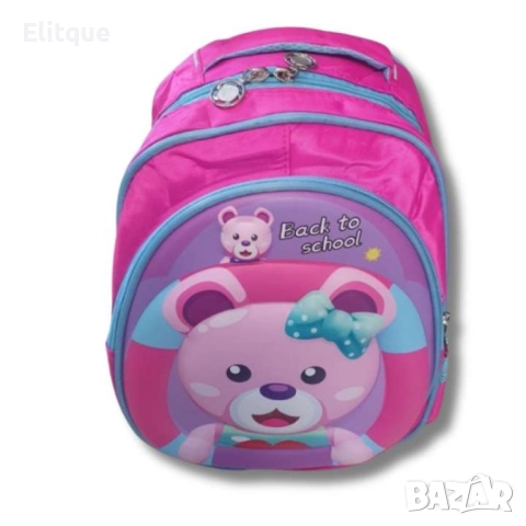 Детска ученическа чанта  с щампована твърда карикатура за предучилищна възраст 2-5 години водоустойч, снимка 5 - Раници - 52852554