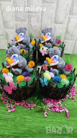 Великденска кашпа с мече!!!, снимка 8 - Декорация за дома - 49852136