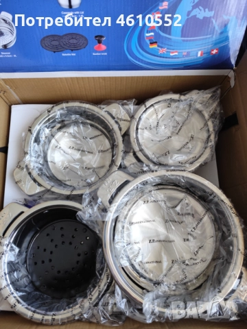 Нов луксозен комплект съдове за готвене , снимка 4 - Прибори за хранене, готвене и сервиране - 52665178