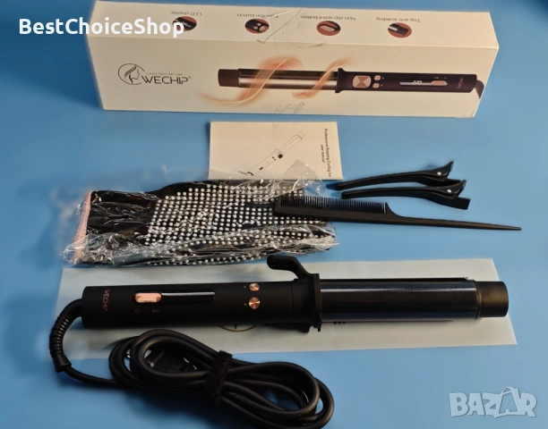 Въртяща се автоматична маша на 360°, WeChip с LED дисплей за къдрене​, снимка 3 - Маши за коса - 54103925