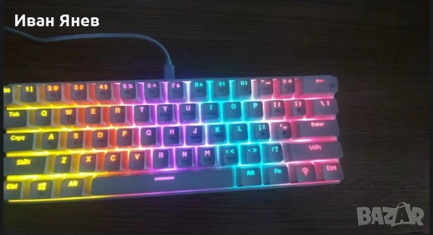 !!ЧИСТО НОВА!!! AJAZZ NK61 Механична клавиатура БЯЛА