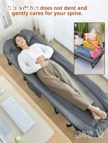 Сгъваемо походно легло тип шезлонг, снимка 5 - Къмпинг мебели - 46495081