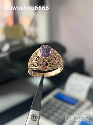 Златен руски пръстен 14 карата, снимка 2 - Пръстени - 50388817