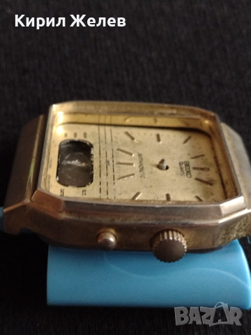 Рядък мъжки часовник SEIKO QUARTZ ANTI-MAGNETIC  за части няма стъкло - 26862, снимка 3 - Антикварни и старинни предмети - 36536458