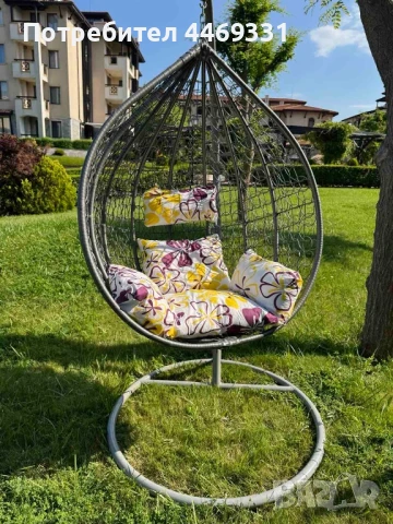 Градинска люлка,ратанова люлка,гнездо,висяща люлка, снимка 6 - Градински мебели, декорация  - 50267123