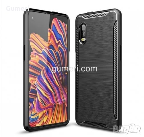 Samsung Galaxy Xcover Pro Карбонов удароустойчив гръб , снимка 5 - Калъфи, кейсове - 30459187