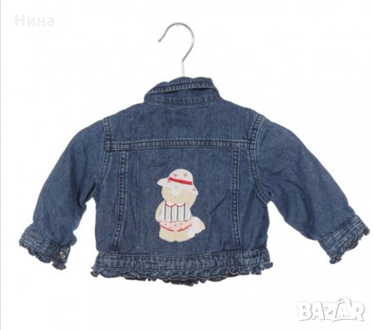 Бебе дънково яке Chicco, снимка 2 - Бебешки якета и елеци - 31237352