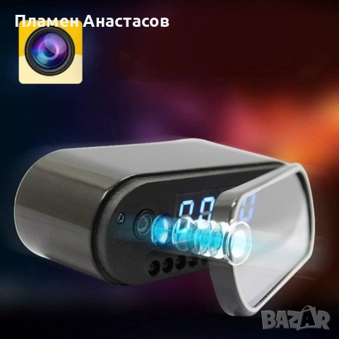 Скрита мини камера в LED часовник – Wi-Fi, 1080p Full HD, нощно виждане, сензор за движение, снимка 3 - Друга електроника - 53281806