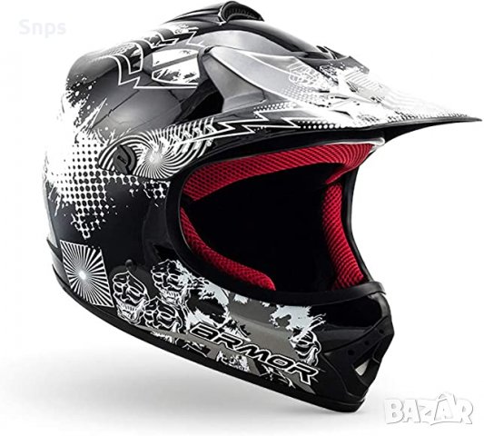 Кросова каска за мотор ARMOR  AKC-49, Black, XL (59-60cm)