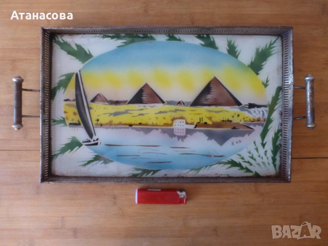 Ретро поднос табла Египет 1930 г, снимка 7 - Прибори за хранене, готвене и сервиране - 44202724