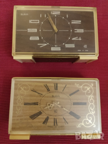 Два часовника, будилници Слава електро, механични с батерия. , снимка 6 - Колекции - 44743243