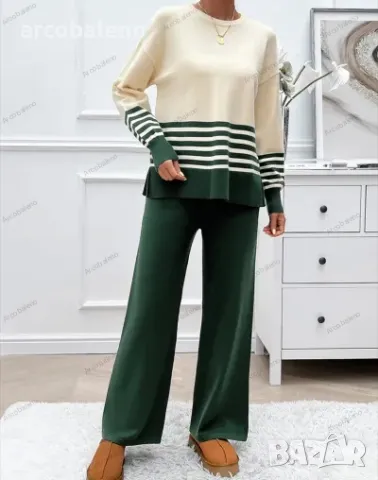 Дамски моден цветен комплект от две части, 5цвята , снимка 14 - Комплекти - 47308113