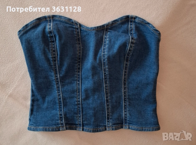 Къс дънков топ