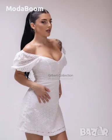 Бяла дамска рокля , снимка 2 - Рокли - 48712644