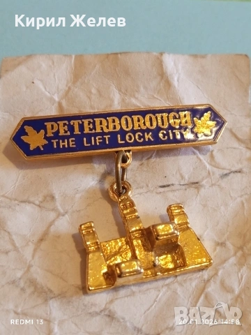 Значка сувенир ПИТЪРБЪРО ГРАДА на ЛИФТОВИЯ ШЛЮЗ 52827, снимка 3 - Колекции - 53164223