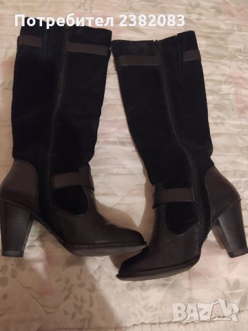 ботуши естествен велур, снимка 3 - Дамски ботуши - 35621355