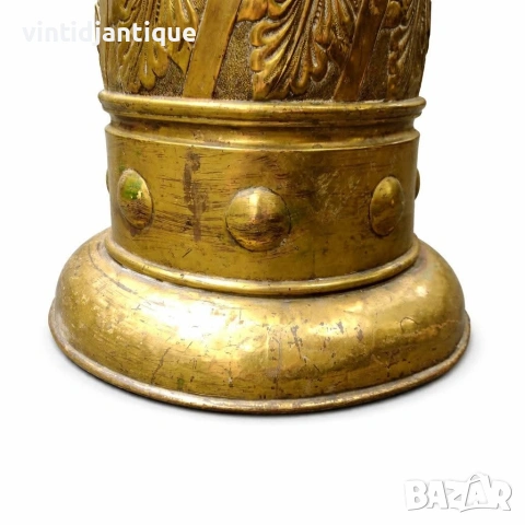 Антична месингова поставка за чадъри, снимка 3 - Антикварни и старинни предмети - 53913565