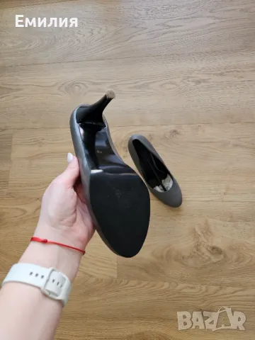 Сиви обувки на ток, снимка 3 - Дамски елегантни обувки - 49939204