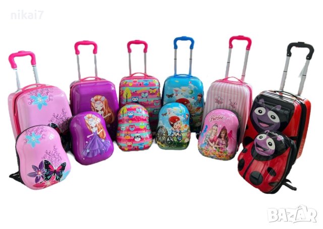 детски куфар функционален с 4ри колела и телескопична дръжка 46/30/21 детски куфар функционален с 4р, снимка 4 - Куфари - 42100483