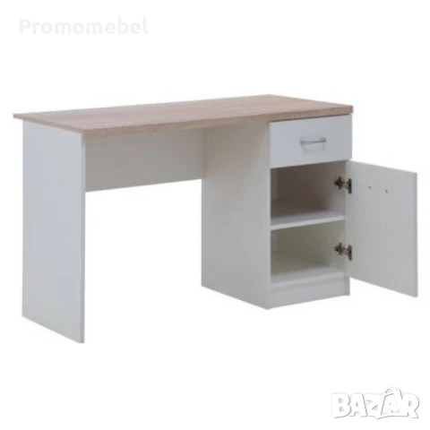 Бюро в комбинация от бяло и дъб сонома, снимка 2 - Бюра - 51064482