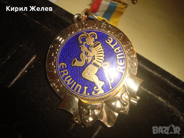 СТАР ШВЕЙЦАРСКИ РЯДЪК ПОЗЛАТЕН МЕДАЛ с ЛЕНТА и НОСАЧ ЕМАЙЛИРАН 25051, снимка 8 - Антикварни и старинни предмети - 34510648