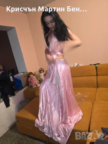 Рокля NICOLETTE ANGEL BLUE в нежен с Розов цвят, снимка 13 - Рокли - 40257521