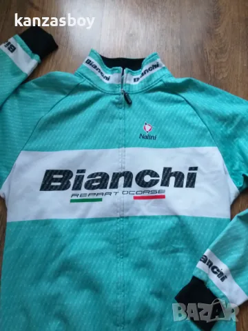 bianchi team celeste carbon windproof jacket - мъжко вело яке Л, снимка 2 - Якета - 48396499