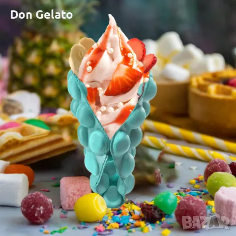 Суха смес за сини гофрети Smurfs bubble waffle, снимка 4 - Други - 48174424