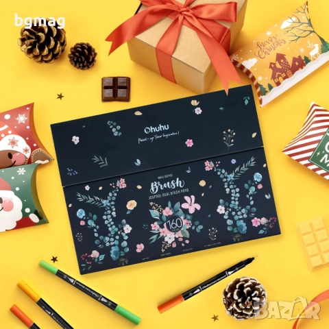 Ohuhu Maui Series маркери с два писеца тип четка и тънък писец, Ohuhu 160 цвята, снимка 7 - Ученически пособия, канцеларски материали - 52183610