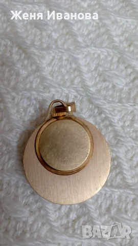 Позлатен часовник кулон, снимка 2 - Дамски - 54357721