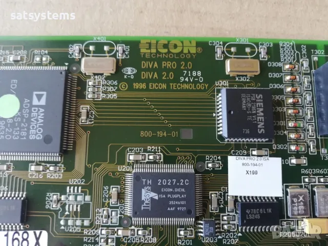 Eicon Diva Pro 2.0 Internal 16-bit ISA ISDN Modem Fax MSN S0 Card , снимка 6 - Мрежови адаптери - 48096868