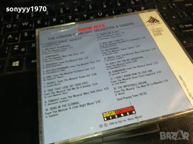 SHOW HITS-ORIGINAL CD-MADE IN SWEDEN-ВНОС GERMANY 2912240823, снимка 8 - CD дискове - 48485924