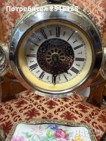 красив стар настолен часовник с кутия за бижута, снимка 4 - Антикварни и старинни предмети - 53233712