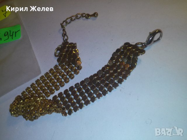 НЕЖНА ПОЗЛАТЕНА ПЛЕТЕНА ГРИВНА 7267, снимка 4 - Гривни - 29815069