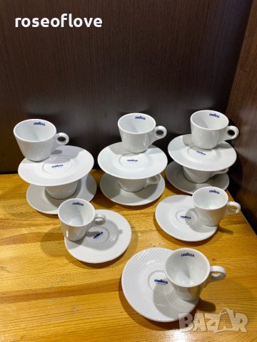 Лаваца / Lavazza оригинални италиански порцеланови чаши за кафе и капучино модел 2, снимка 7 - Чаши - 40095220