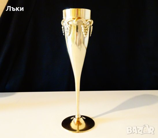 Бронзов бокал,чаша за вино,уникален релеф грозде. , снимка 8 - Антикварни и старинни предмети - 31529051