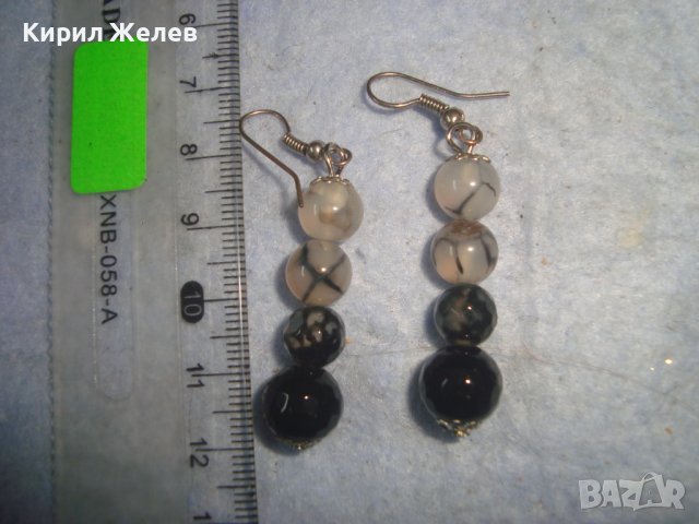 ФЕШЪН АРТ ХЕНД МЕЙД ОБЕЦИ от ПОЛИРАНИ ПОЛУСКЪПОЦЕННИ КАМЪНИ 29849, снимка 3 - Обеци - 37792795