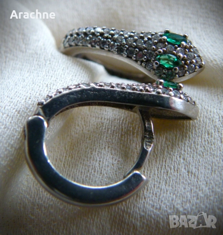 Сребърни обици с цаворити, снимка 6 - Арт сувенири - 47834485