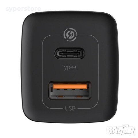 Зарядно за телефон, таблет и др. USB и Type C изходи 65W Baseus CCGAN2L-B01 GaN2 Lite Fast Charge, снимка 3 - Друга електроника - 38623014