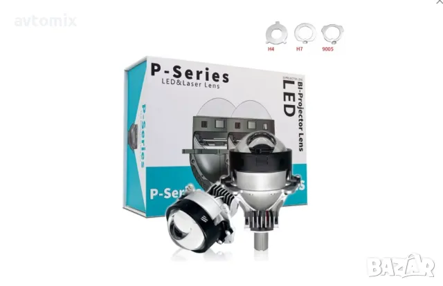 Комплект от 2бр. Bi-LED диодни лупи за вграждане във фарове с къси и дълги светлини 3"инча 90W 6500l