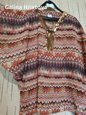 ЕФИРНА ОРИГИНАЛНА БЛУЗА ВЕРО МОДА РАЗМЕР ДО 2XL, снимка 2 - Туники - 30140798