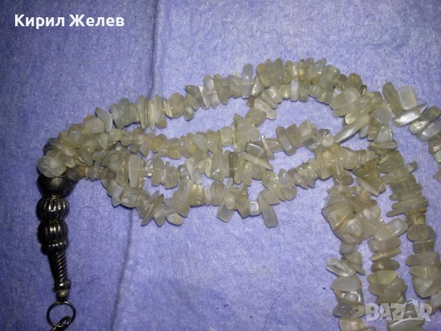 РАЗКОШНА ПОСРЕБРЕНА ЕТНОГРАФСКИ СТИЛ СКЪПОЦЕННА ОГЪРЛИЦА НАТУРАЛЕН МЛЕЧЕН КВАРЦ КРИСТАЛ 34659, снимка 12 - Колиета, медальони, синджири - 39201303