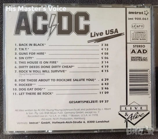 AC/DC CD AC DC - Live USA 1983, снимка 2 - CD дискове - 48321163